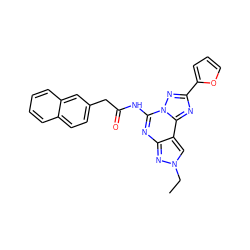 CCn1cc2c(nc(NC(=O)Cc3ccc4ccccc4c3)n3nc(-c4ccco4)nc23)n1 ZINC000045299883