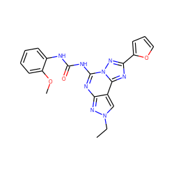 CCn1cc2c(nc(NC(=O)Nc3ccccc3OC)n3nc(-c4ccco4)nc23)n1 ZINC000013472342