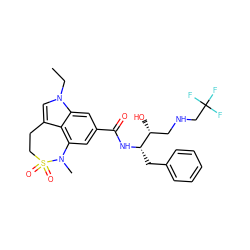 CCn1cc2c3c(cc(C(=O)N[C@@H](Cc4ccccc4)[C@H](O)CNCC(F)(F)F)cc31)N(C)S(=O)(=O)CC2 ZINC000043122183