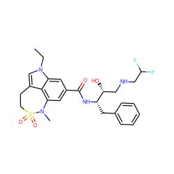 CCn1cc2c3c(cc(C(=O)N[C@@H](Cc4ccccc4)[C@H](O)CNCC(F)F)cc31)N(C)S(=O)(=O)CC2 ZINC000042988922