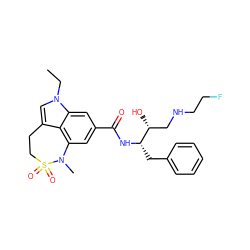 CCn1cc2c3c(cc(C(=O)N[C@@H](Cc4ccccc4)[C@H](O)CNCCF)cc31)N(C)S(=O)(=O)CC2 ZINC000043123053