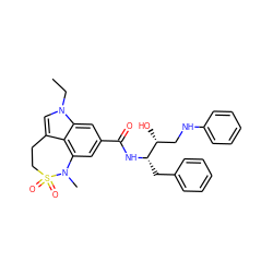 CCn1cc2c3c(cc(C(=O)N[C@@H](Cc4ccccc4)[C@H](O)CNc4ccccc4)cc31)N(C)S(=O)(=O)CC2 ZINC000043122968