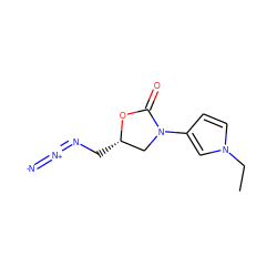 CCn1ccc(N2C[C@H](CN=[N+]=[N-])OC2=O)c1 ZINC000073168990