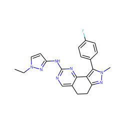 CCn1ccc(Nc2ncc3c(n2)-c2c(nn(C)c2-c2ccc(F)cc2)CC3)n1 ZINC000169702350