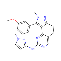 CCn1ccc(Nc2ncc3c(n2)-c2c(nn(C)c2-c2cccc(OC)c2)CC3)n1 ZINC000169702351