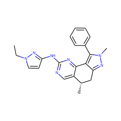 CCn1ccc(Nc2ncc3c(n2)-c2c(nn(C)c2-c2ccccc2)C[C@@H]3C)n1 ZINC000169702305