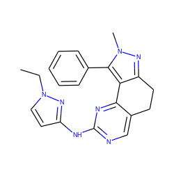 CCn1ccc(Nc2ncc3c(n2)-c2c(nn(C)c2-c2ccccc2)CC3)n1 ZINC000169702330