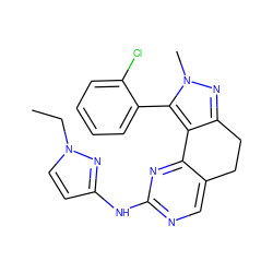 CCn1ccc(Nc2ncc3c(n2)-c2c(nn(C)c2-c2ccccc2Cl)CC3)n1 ZINC000169702151