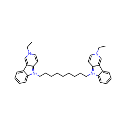 CCn1ccc2[n+](CCCCCCCCC[n+]3c4ccn(CC)cc-4c4ccccc43)c3ccccc3c-2c1 ZINC000473090947