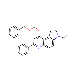 CCn1ccc2c3c(OC(=O)OCc4ccccc4)cc(-c4ccccc4)nc3ccc21 ZINC000473113291