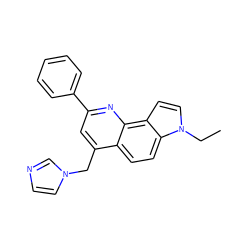 CCn1ccc2c3nc(-c4ccccc4)cc(Cn4ccnc4)c3ccc21 ZINC000096286003