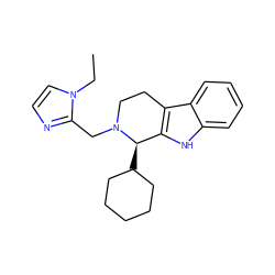 CCn1ccnc1CN1CCc2c([nH]c3ccccc23)[C@H]1C1CCCCC1 ZINC000013596565