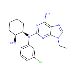 CCn1cnc2c(N)nc(N(c3cccc(Cl)c3)[C@@H]3CCCC[C@@H]3N)nc21 ZINC000029057142