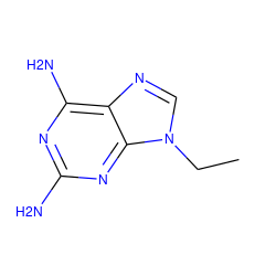 CCn1cnc2c(N)nc(N)nc21 ZINC000095592850