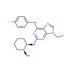 CCn1cnc2c(Nc3ccc(F)cc3)nc(N[C@@H]3CCCC[C@@H]3N)nc21 ZINC000028021588