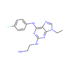 CCn1cnc2c(Nc3ccc(F)cc3)nc(NCCN)nc21 ZINC000028019402