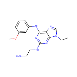 CCn1cnc2c(Nc3cccc(OC)c3)nc(NCCN)nc21 ZINC000028018061