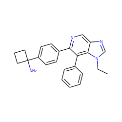 CCn1cnc2cnc(-c3ccc(C4(N)CCC4)cc3)c(-c3ccccc3)c21 ZINC000084709018