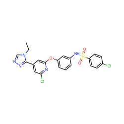 CCn1cnnc1-c1cc(Cl)nc(Oc2cccc(NS(=O)(=O)c3ccc(Cl)cc3)c2)c1 ZINC000096271582