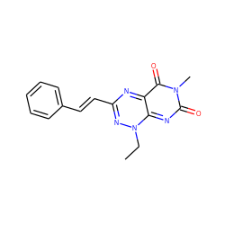 CCn1nc(/C=C/c2ccccc2)nc2c(=O)n(C)c(=O)nc1-2 ZINC000003842402