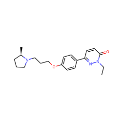 CCn1nc(-c2ccc(OCCCN3CCC[C@H]3C)cc2)ccc1=O ZINC000072107018