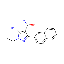 CCn1nc(-c2ccc3ccccc3c2)c(C(N)=O)c1N ZINC000103252491