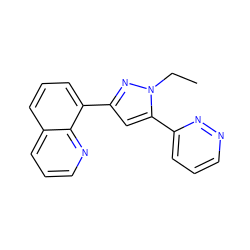 CCn1nc(-c2cccc3cccnc23)cc1-c1cccnn1 ZINC001772647990