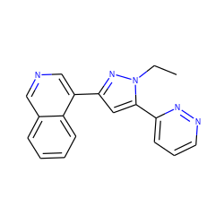 CCn1nc(-c2cncc3ccccc23)cc1-c1cccnn1 ZINC001772575276