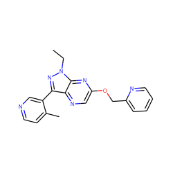 CCn1nc(-c2cnccc2C)c2ncc(OCc3ccccn3)nc21 ZINC000103262423