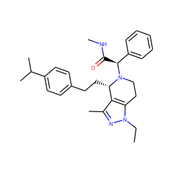 CCn1nc(C)c2c1CCN([C@@H](C(=O)NC)c1ccccc1)[C@H]2CCc1ccc(C(C)C)cc1 ZINC000049033339