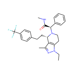 CCn1nc(C)c2c1CCN([C@@H](C(=O)NC)c1ccccc1)[C@H]2CCc1ccc(C(F)(F)F)cc1 ZINC000049034350