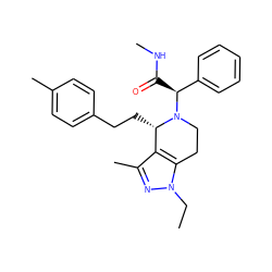 CCn1nc(C)c2c1CCN([C@@H](C(=O)NC)c1ccccc1)[C@H]2CCc1ccc(C)cc1 ZINC000043175391