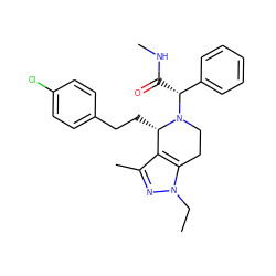 CCn1nc(C)c2c1CCN([C@H](C(=O)NC)c1ccccc1)[C@H]2CCc1ccc(Cl)cc1 ZINC000049033134