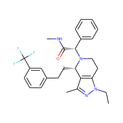 CCn1nc(C)c2c1CCN([C@H](C(=O)NC)c1ccccc1)[C@H]2CCc1cccc(C(F)(F)F)c1 ZINC000049033771