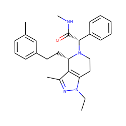 CCn1nc(C)c2c1CCN([C@H](C(=O)NC)c1ccccc1)[C@H]2CCc1cccc(C)c1 ZINC000049036034