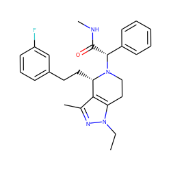 CCn1nc(C)c2c1CCN([C@H](C(=O)NC)c1ccccc1)[C@H]2CCc1cccc(F)c1 ZINC000049034119