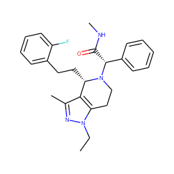 CCn1nc(C)c2c1CCN([C@H](C(=O)NC)c1ccccc1)[C@H]2CCc1ccccc1F ZINC000049034115