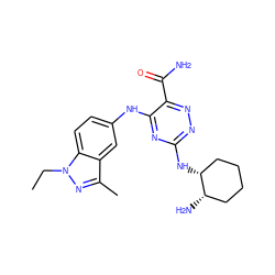 CCn1nc(C)c2cc(Nc3nc(N[C@@H]4CCCC[C@@H]4N)nnc3C(N)=O)ccc21 ZINC000224430972