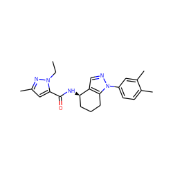 CCn1nc(C)cc1C(=O)N[C@@H]1CCCc2c1cnn2-c1ccc(C)c(C)c1 ZINC000012590408