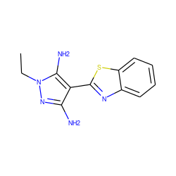 CCn1nc(N)c(-c2nc3ccccc3s2)c1N ZINC000114400862