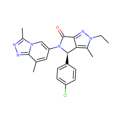 CCn1nc2c(c1C)[C@@H](c1ccc(Cl)cc1)N(c1cc(C)c3nnc(C)n3c1)C2=O ZINC000220220879