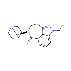 CCn1nc2c3c(cccc31)C(=O)N([C@@H]1CN3CCC1CC3)CC2 ZINC000096169943