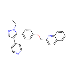 CCn1ncc(-c2ccncc2)c1-c1ccc(OCc2ccc3ccccc3n2)cc1 ZINC000038209740