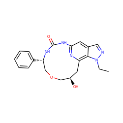 CCn1ncc2cc3nc(c21)C[C@@H](O)COC[C@H](c1ccccc1)NC(=O)N3 ZINC001772616382