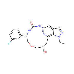 CCn1ncc2cc3nc(c21)C[C@H](O)COC[C@H](c1cccc(F)c1)NC(=O)N3 ZINC001772578214