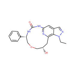 CCn1ncc2cc3nc(c21)C[C@H](O)COC[C@H](c1ccccc1)NC(=O)N3 ZINC001772592824