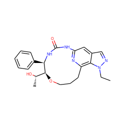 CCn1ncc2cc3nc(c21)CCCO[C@@H]([C@H](C)O)[C@@H](c1ccccc1)NC(=O)N3 ZINC001772587570