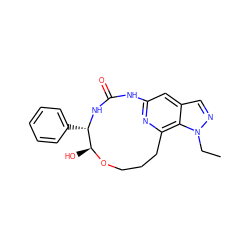 CCn1ncc2cc3nc(c21)CCCO[C@@H](O)[C@H](c1ccccc1)NC(=O)N3 ZINC001772654792