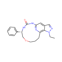 CCn1ncc2cc3nc(c21)CCCOC[C@H](c1ccccc1)NC(=O)N3 ZINC001772593792