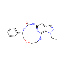 CCn1ncc2cc3nc(c21)NCCOC[C@H](c1ccccc1)NC(=O)N3 ZINC001772593111